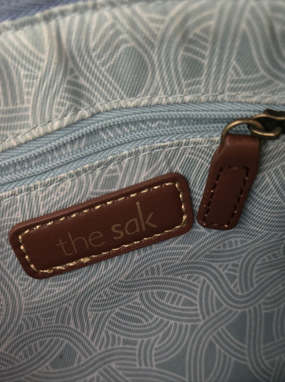 The Sak Light Blue Pebbled Leather Crossbody Bag - Picture 9 of 13